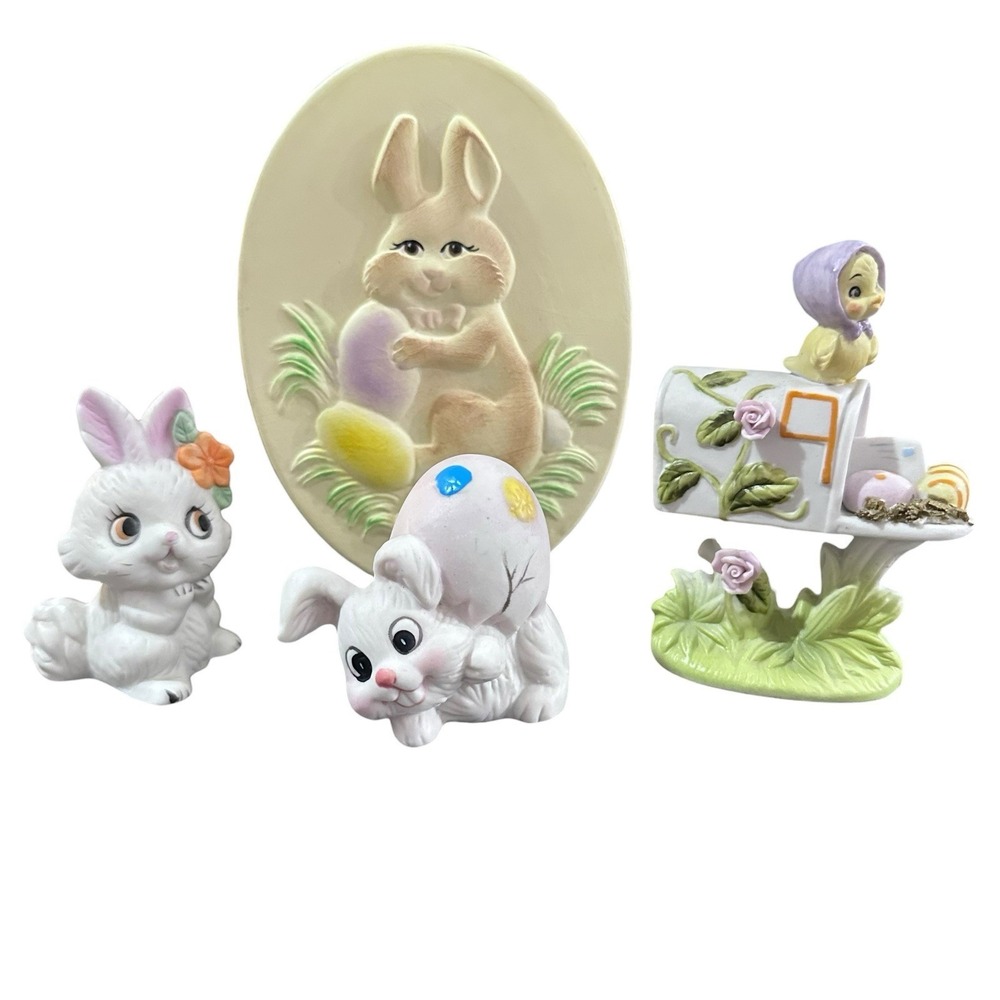 Lot of Vintage Easter Mixed Items Trinket Boxes Collectibles & Figurines